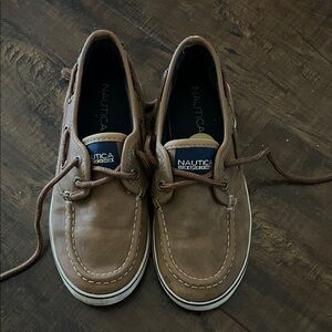 Nautica Tan Leather Boat Shoes
